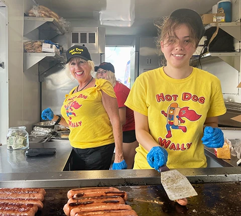 Hot Dog Wally’s team at Austin food truck
