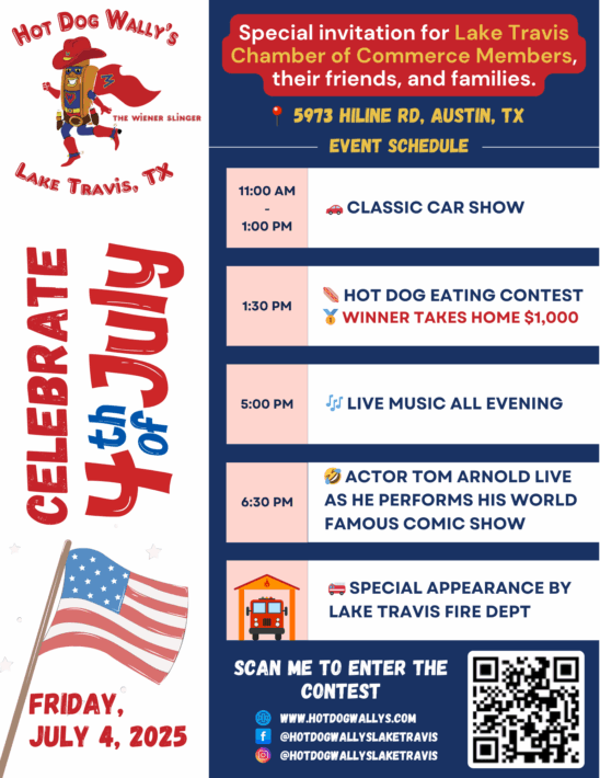 4th of July Celebration at Hot Dog Wally’s – Lake Travis